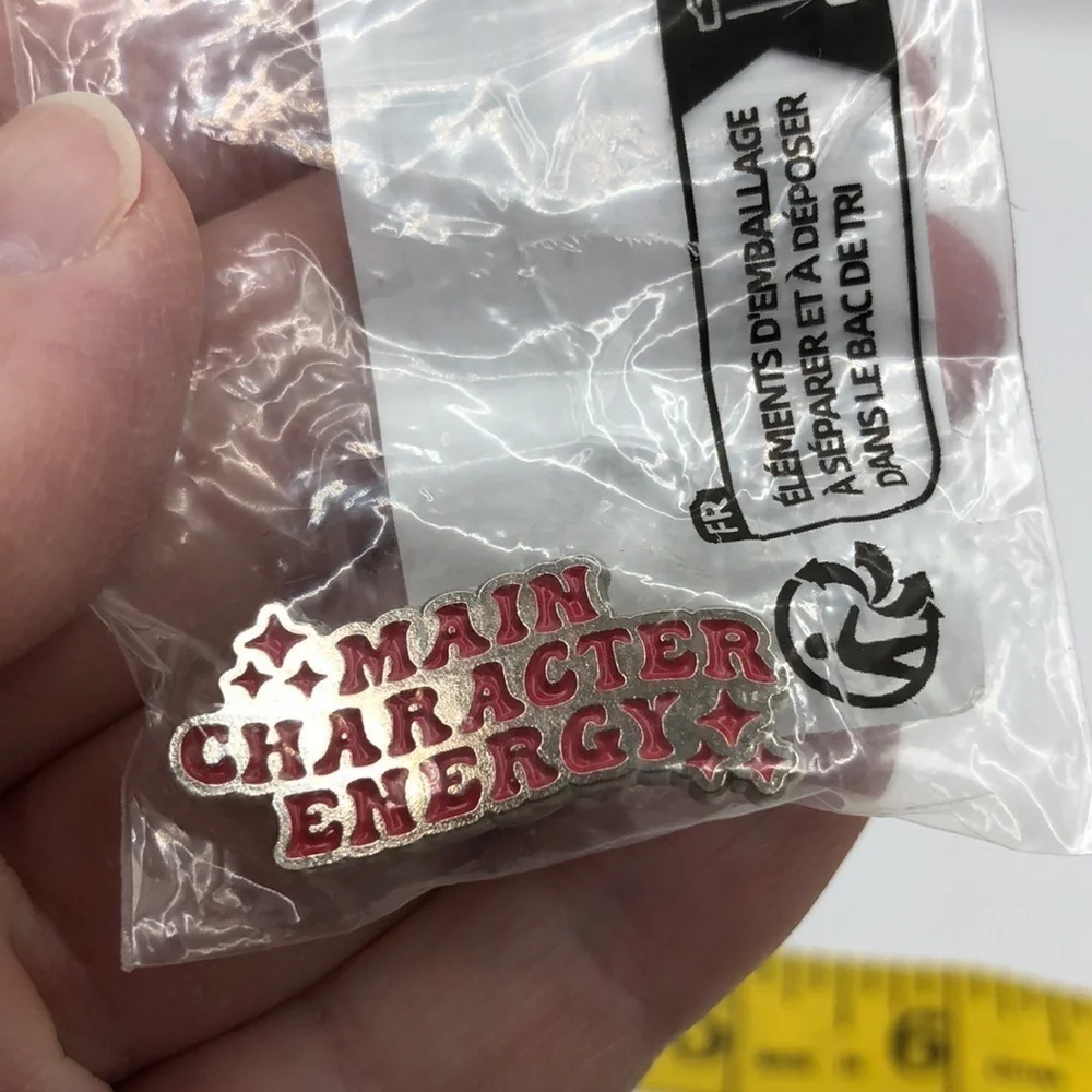 3/$25 “Main Character Energy” Book Lover, Avid Reader Unisex Pin Badge Brooch